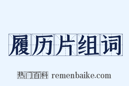 履历片组词是什么意思的图片